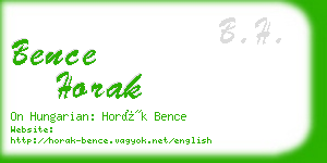 bence horak business card